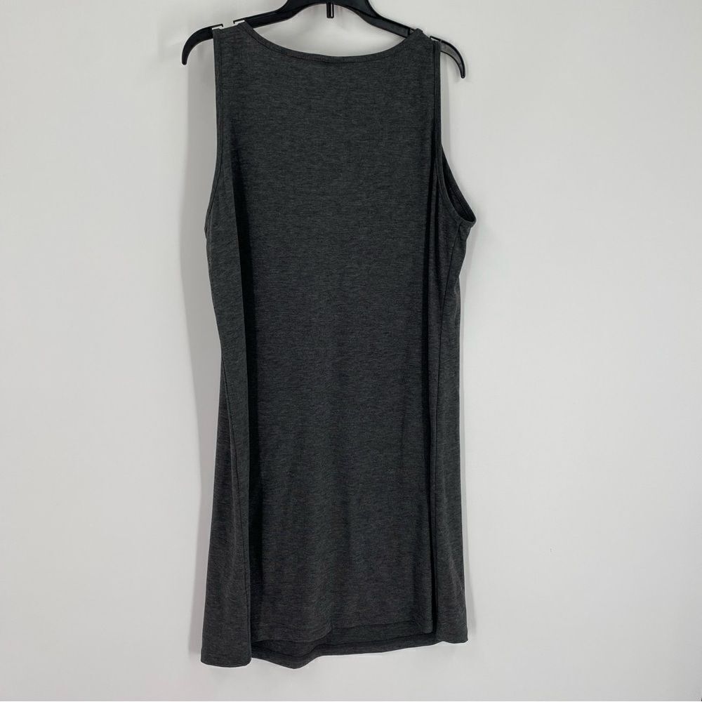 Shein Vacay Women’s Scoop Neck Sleeveless Mini Graphic Dress size L Gray - Picture 3 of 3